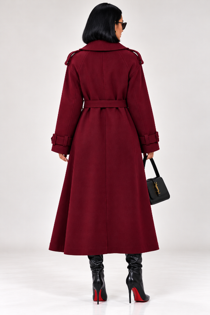 Women’s Bordeaux Affair Belted Trench Coat