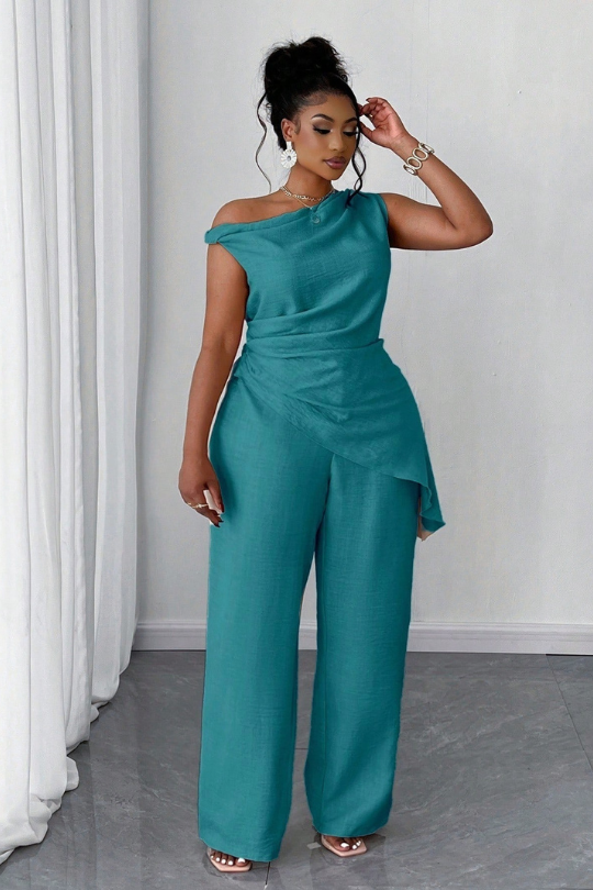 Women's Casual Two Piece Top And Pants Set