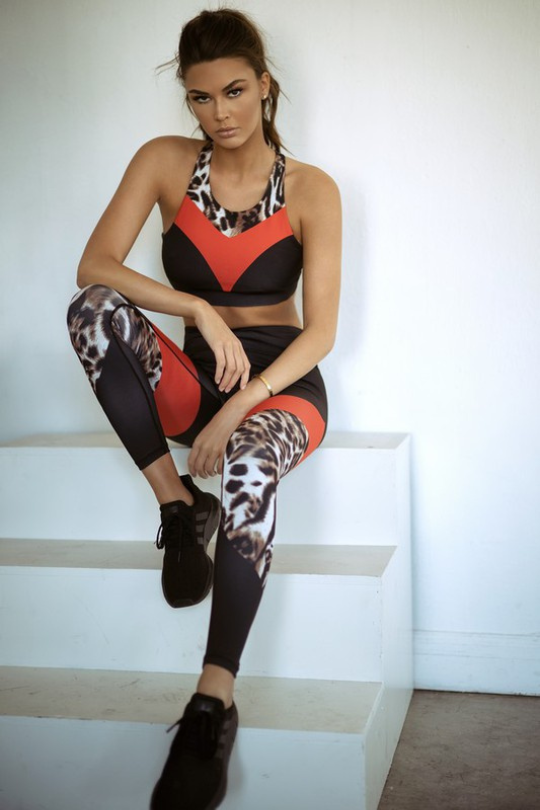 Women's Cheetah Print Activewear Set