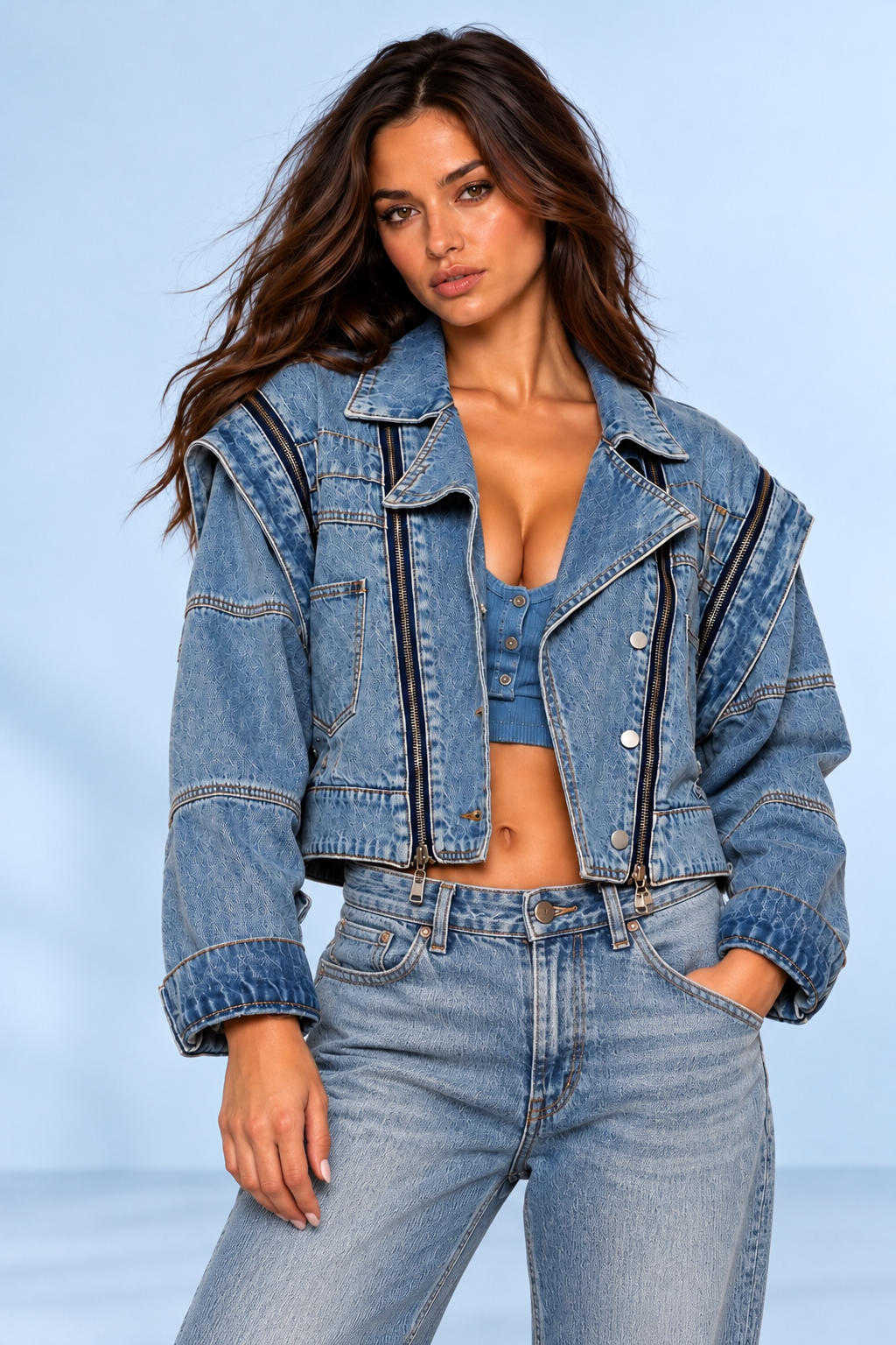 Women’s Double Take Convertible Denim Jacket