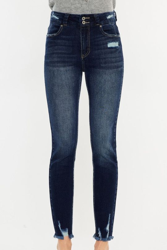 Women's Fray Hem Vintage Jeans