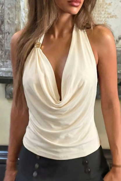 Women's Halter Neck Ruched Top