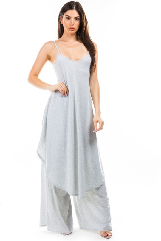 Conjunto de pantalón largo de dos piezas para mujer
