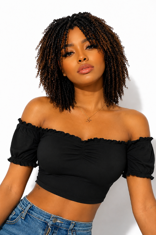 Women’s Pretty in Bloom Off-Shoulder Crop Top