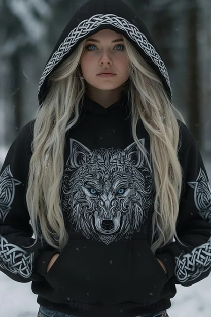 Women's She Wolf Graphic Pullover Hoodie