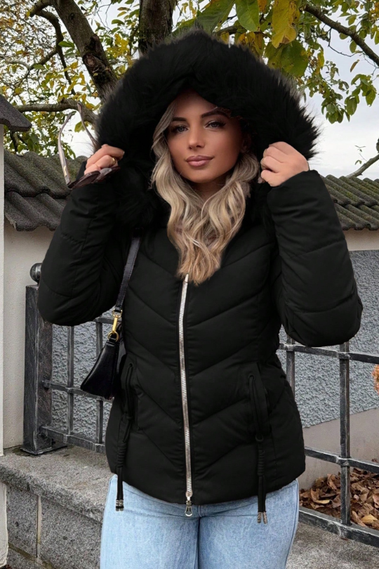 Women’s Snow Kissed Fuzzy Hooded Puffer Coat