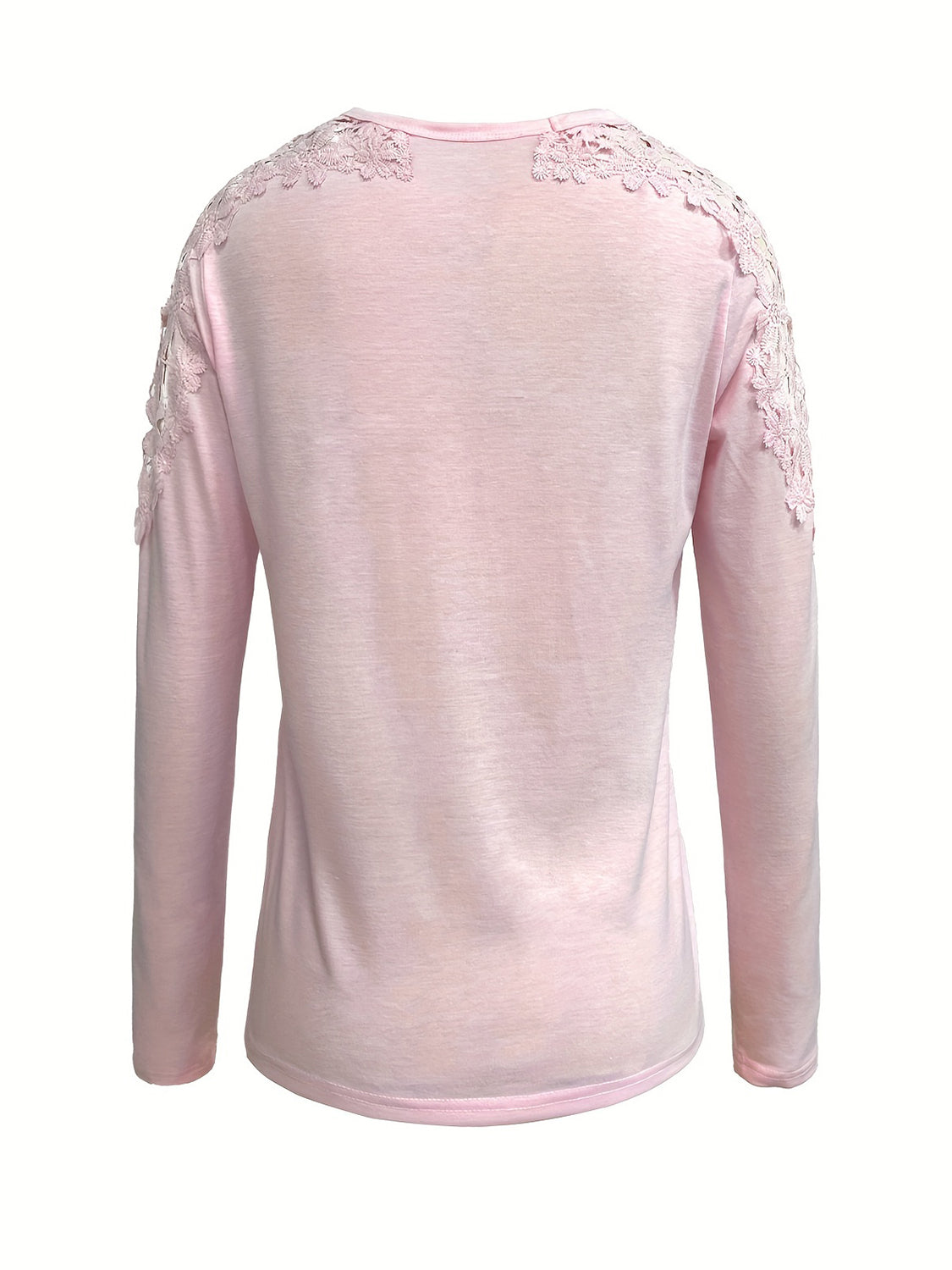 Camiseta de manga larga con cuello redondo y corte de tamaño completo