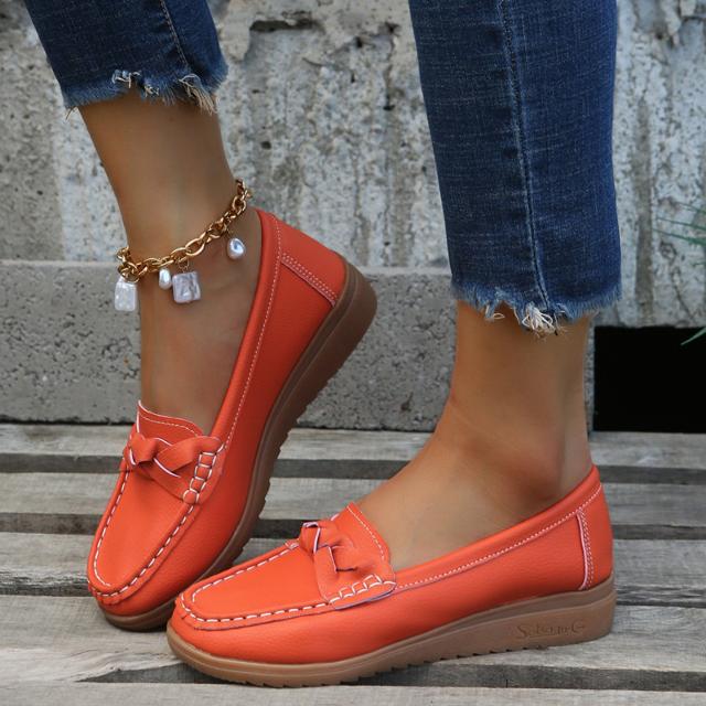 Classic Braid Wedge Heeled Loafers