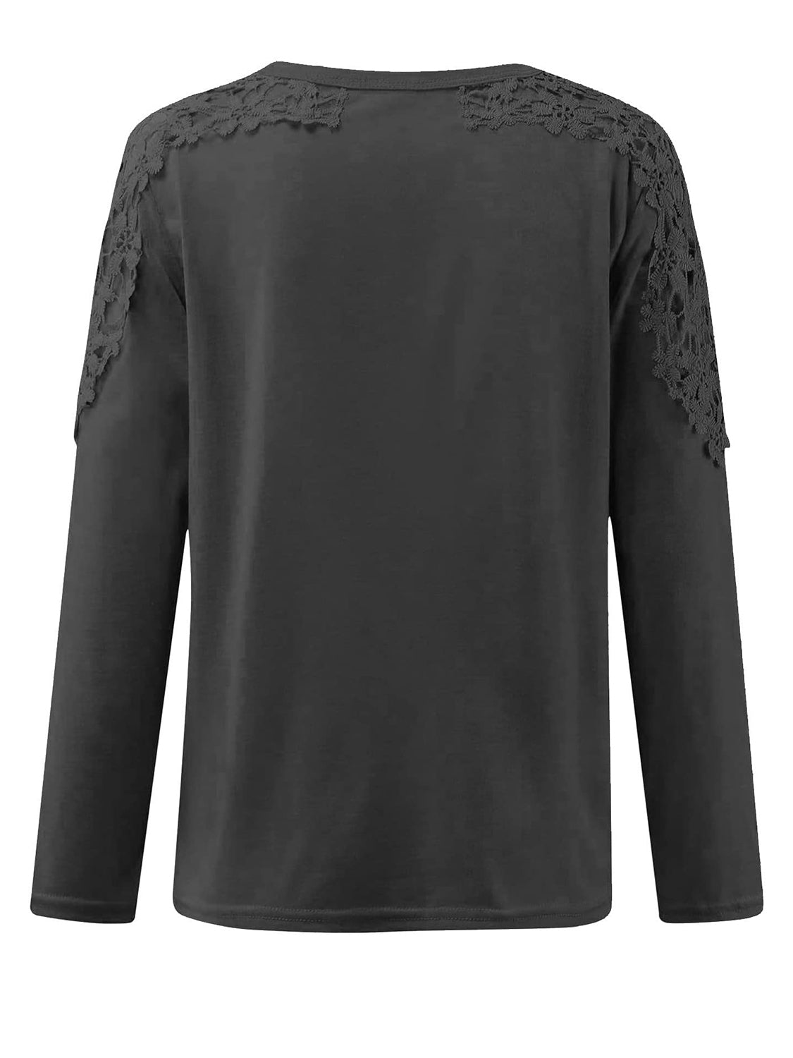 Camiseta de manga larga con cuello redondo y corte de tamaño completo