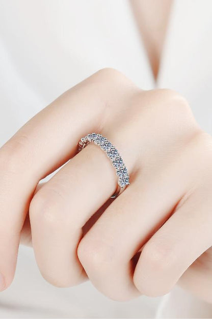 1 Ct. Moissanite Half-Eternity Ring