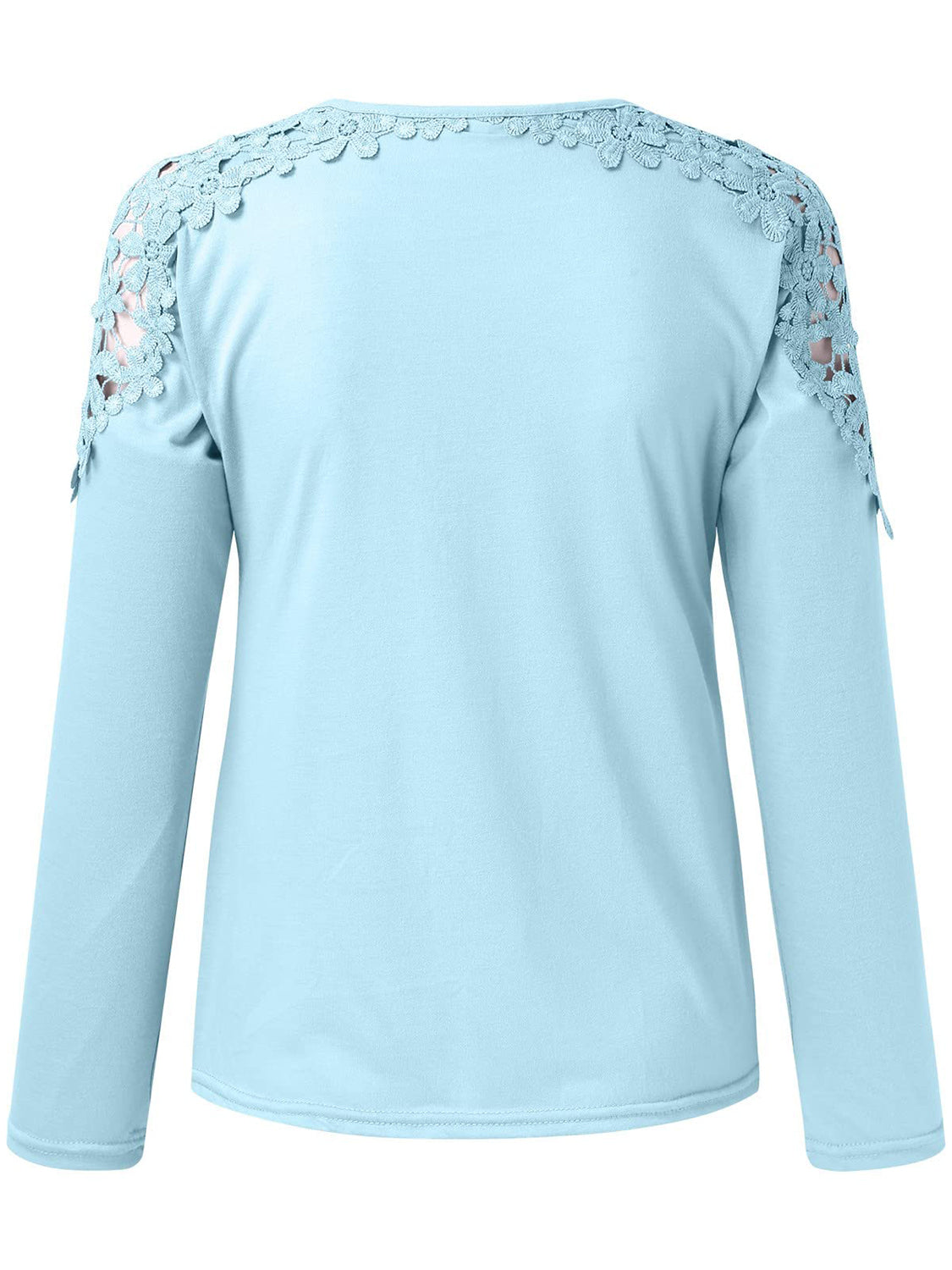 Camiseta de manga larga con cuello redondo y corte de tamaño completo