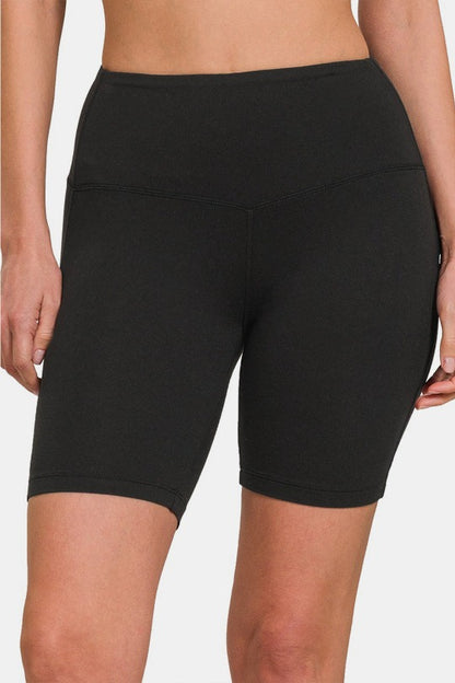 High Waist Stretch Active Shorts