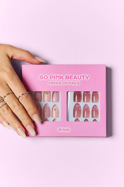 Uñas postizas SO PINK BEAUTY, 2 paquetes