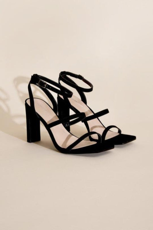 Sassy Ankle Strap Block Heels