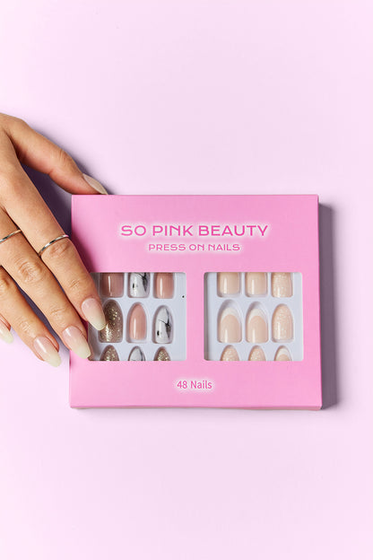Uñas postizas SO PINK BEAUTY, 2 paquetes