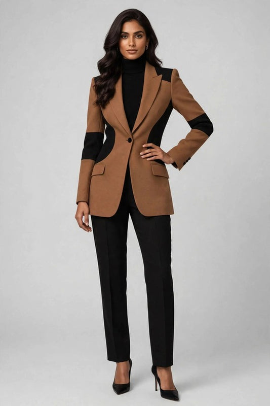Women's Jockey Color-Block One Button Blazer