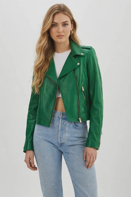 Forest Rider Leather Moto Jacket