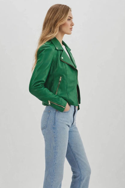 Forest Rider Leather Moto Jacket