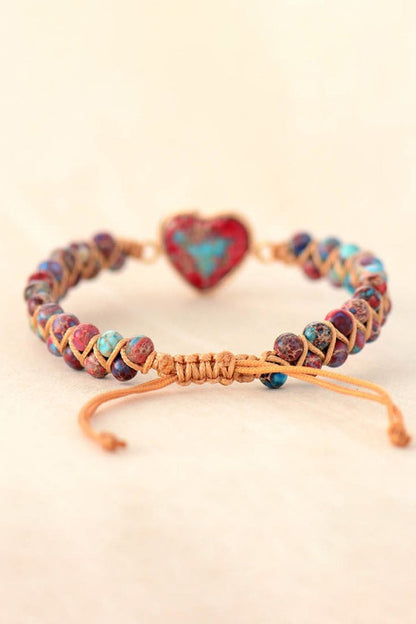 Natural Stone Heart Shape Bracelet