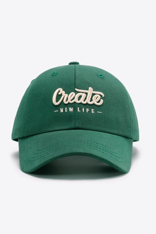 Adjustable Create New Life Baseball Cap