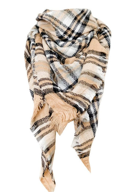 Plaid Featherlight Cashmere Scarf