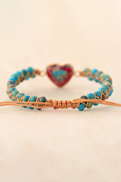 Natural Stone Heart Shape Bracelet