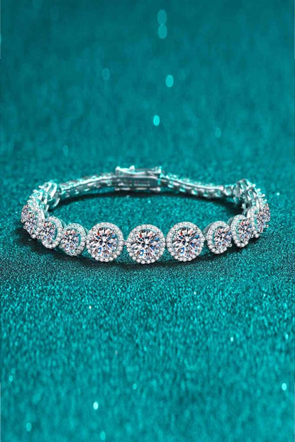 Sterling Silver 10.4 Carat Moissanite Bracelet