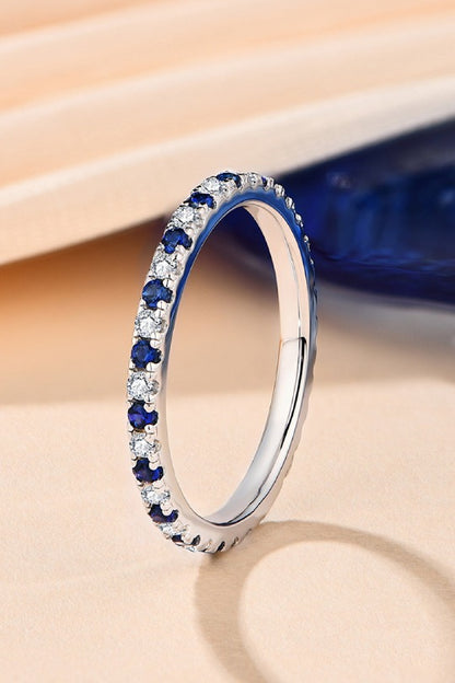 Moissanite Diamond Sapphire Rings