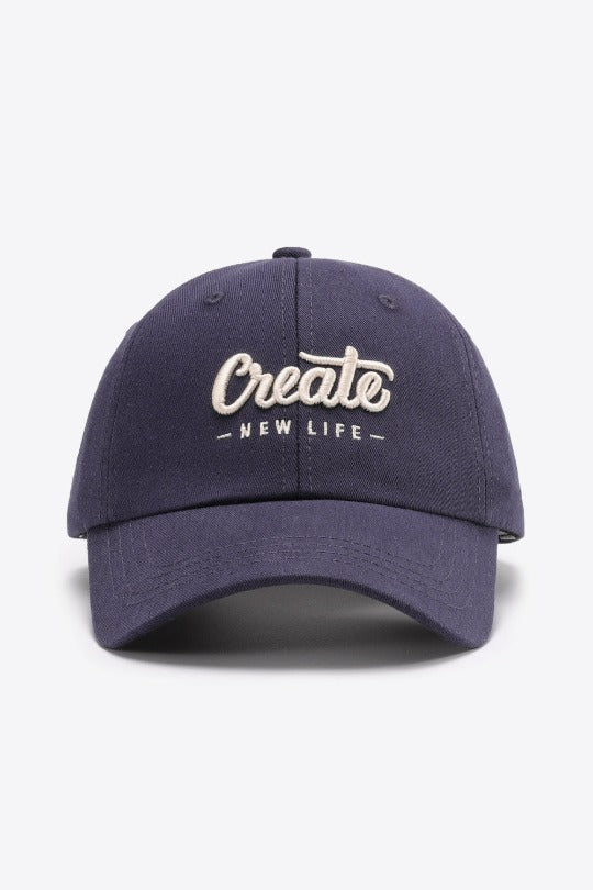 Adjustable Create New Life Baseball Cap