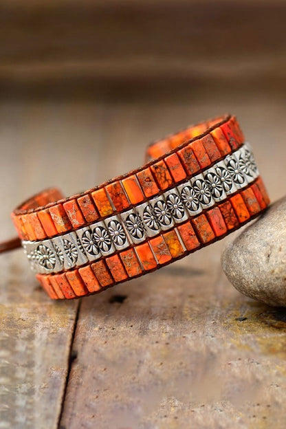 Triple Layer Natural Stone Bracelet