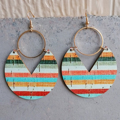 Ms. Pac-Man Shape Wooden Dangle Earrings