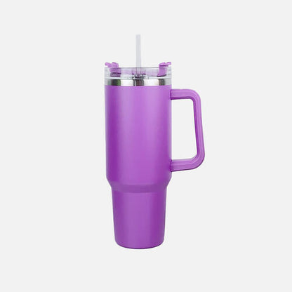 Stainless Steel Handle and Straw Tumbler