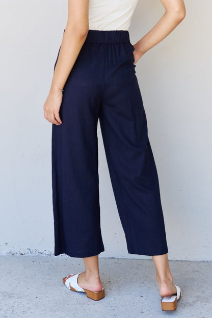 Pleated Detail Linen Dress Pants