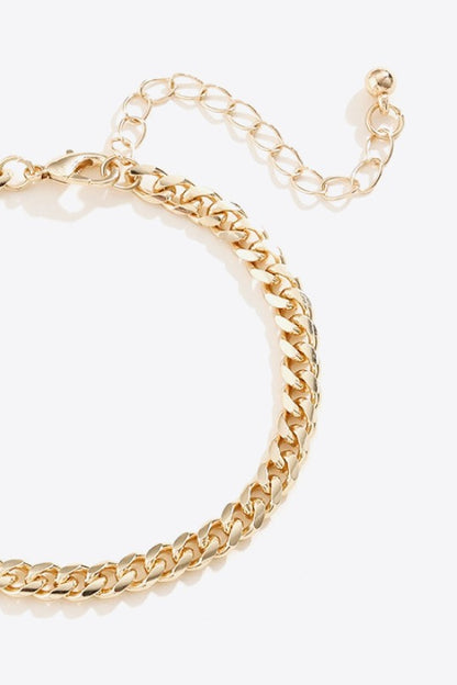 Gold Trinket Chain Link Bracelet