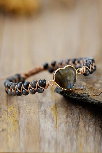 Natural Stone Heart Shape Bracelet