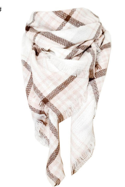 Plaid Featherlight Cashmere Scarf