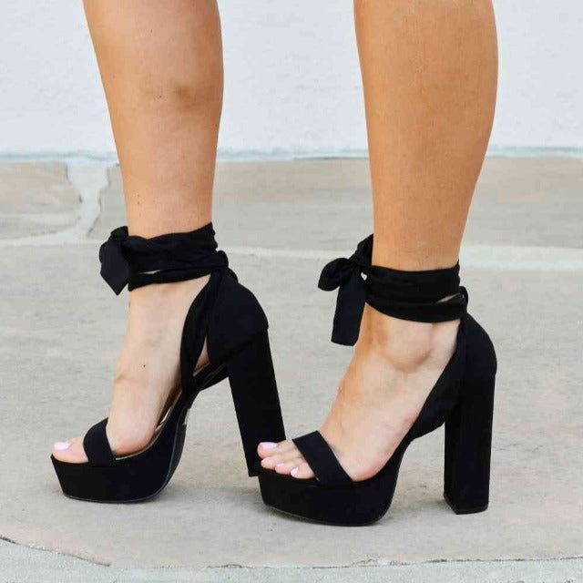 Contessa Platform Lace Up Heels