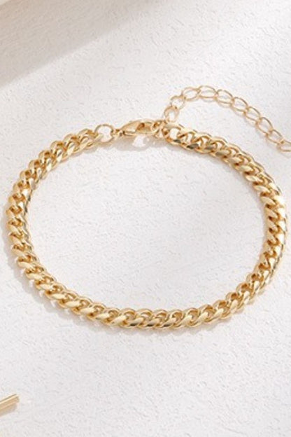 Gold Trinket Chain Link Bracelet