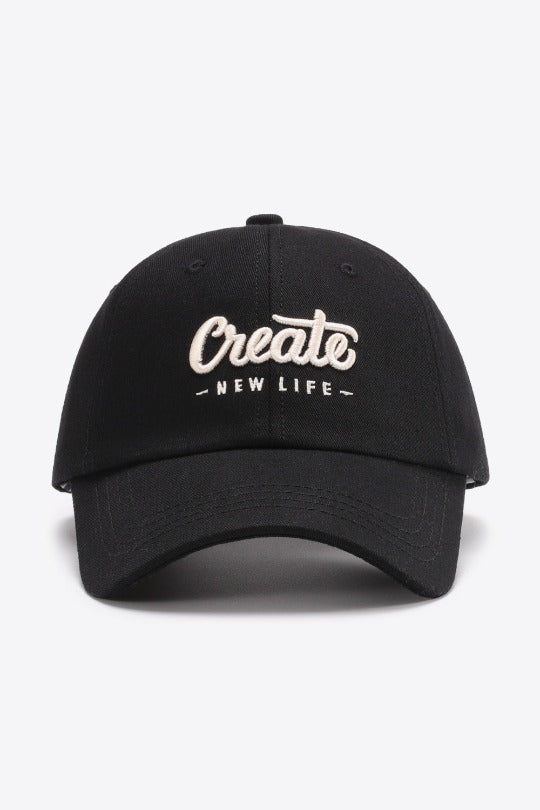 Adjustable Create New Life Baseball Cap