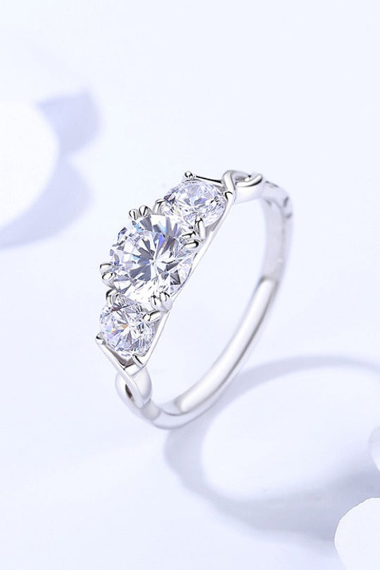 1 Carat Sterling Silver Diamond Ring